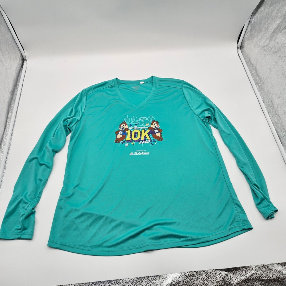 Disney Walt‎ World 50th Chip Dale Run 10K Long Sleeve Shirt Adult 2X Large